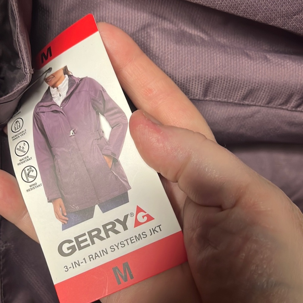 Gerry Multi Purpose Jacket Puffer Raincoat 3 In 1 Rain Jacket zip snap - Picture 5 of 15